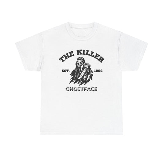 The Killer Ghostface Graphic T Shirt Horror Retro Unisex Heavy Cotton Tee