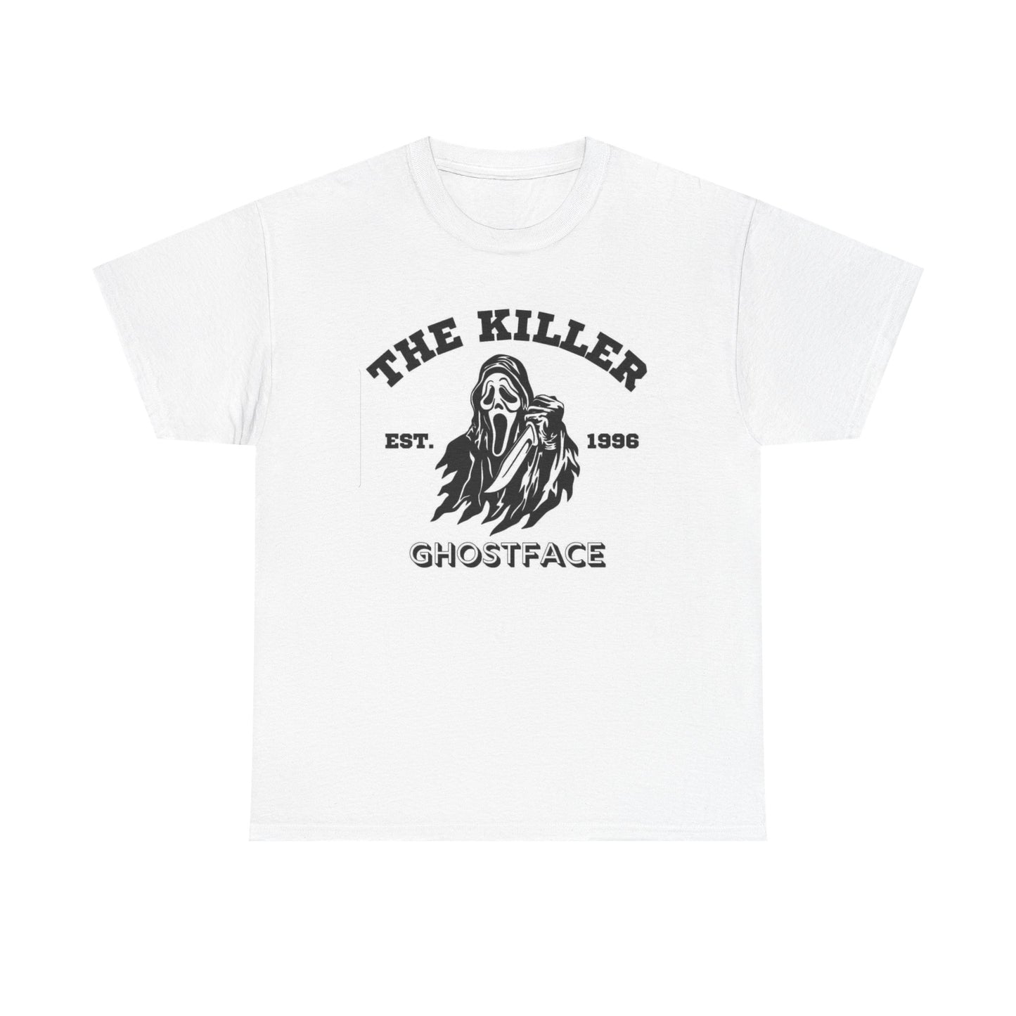 The Killer Ghostface Graphic T Shirt Horror Retro Unisex Heavy Cotton Tee