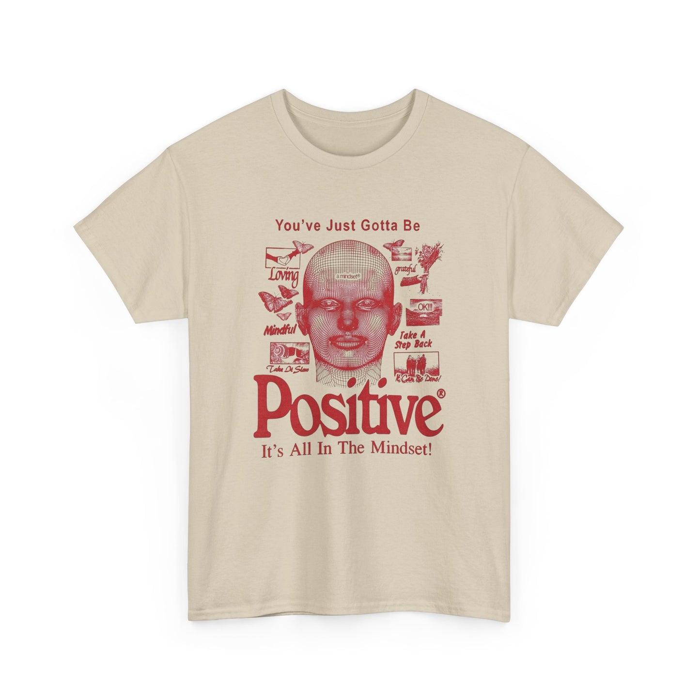 Positive Mindset Graphic T Shirt NEW Adult Unisex Heavy Cotton Tee
