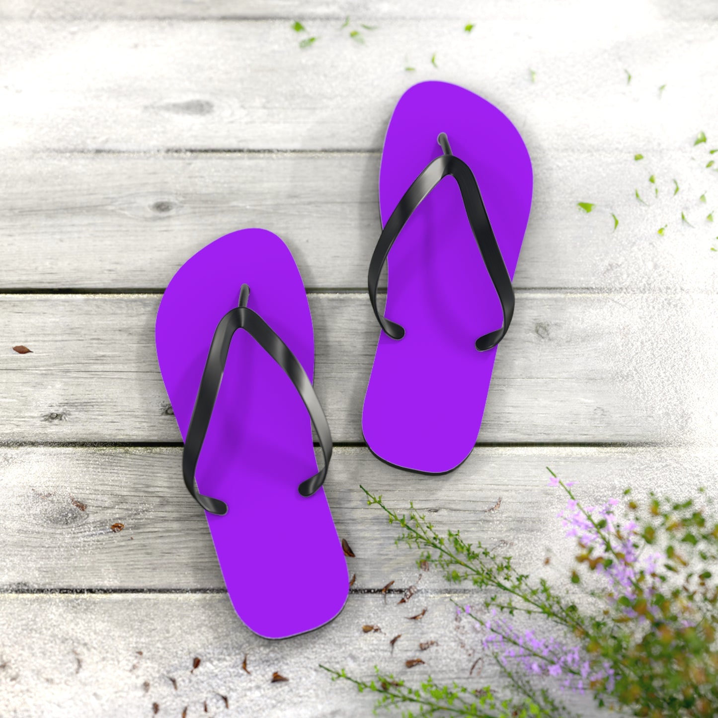 Neon Purple Flip Flops, Sandals Slides, Summer Footwear, Brand New