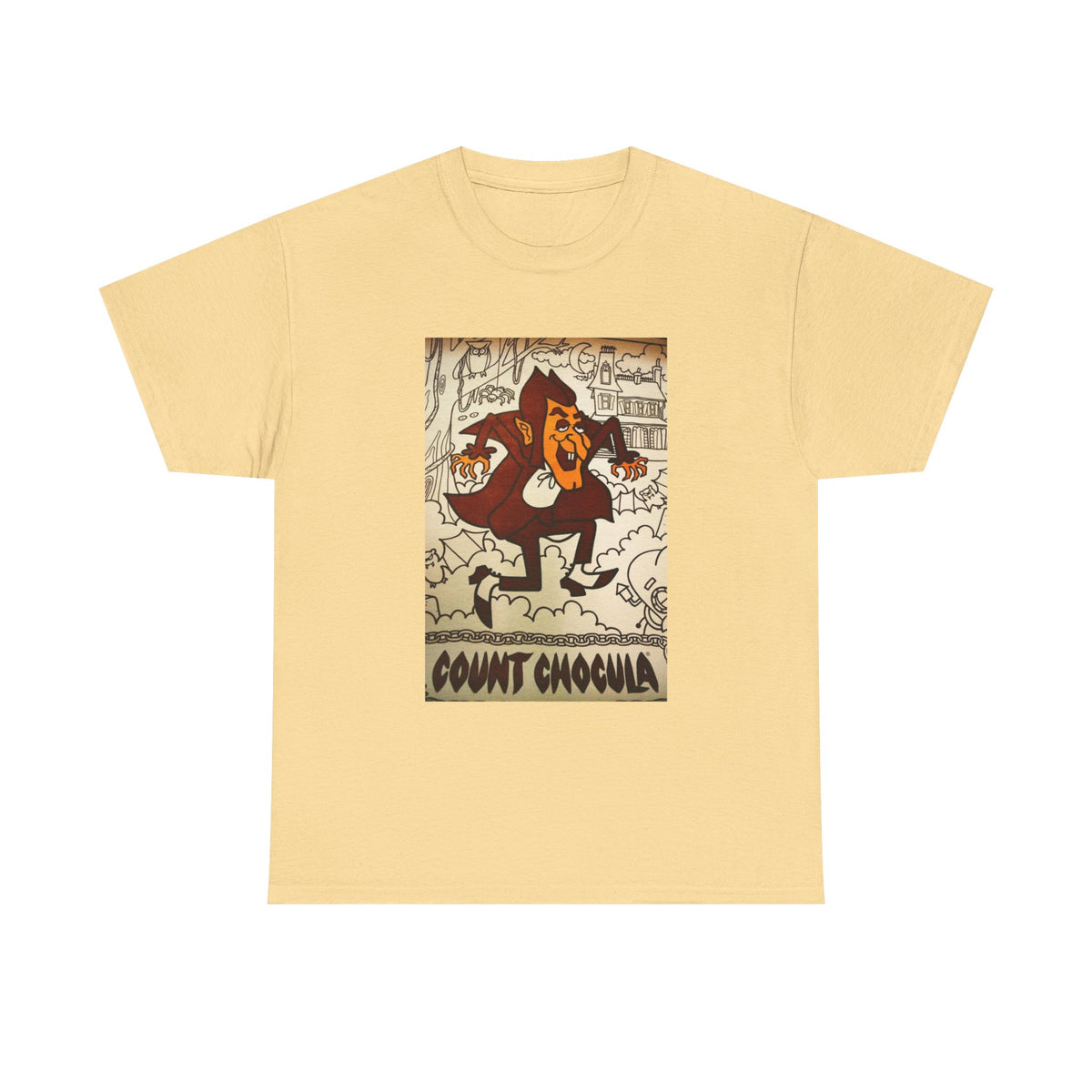 Count Chocula Tshirt Retro Cereal Ad Vintage Poster Unisex Heavy Cotton Tee