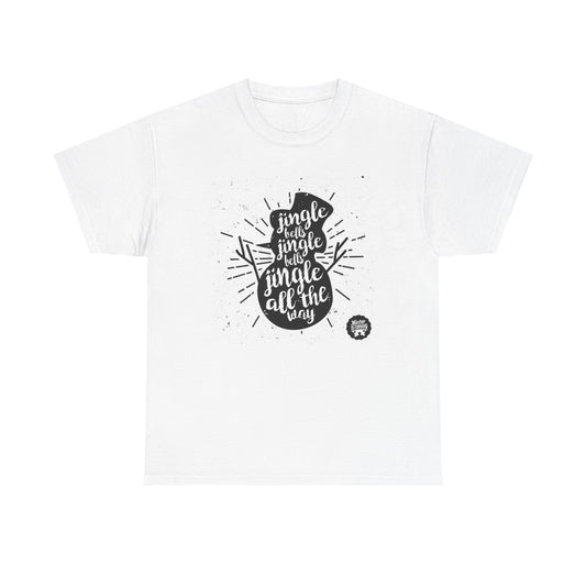 Jingle All The Way T Shirt Christmas Unisex Heavy Cotton Tee