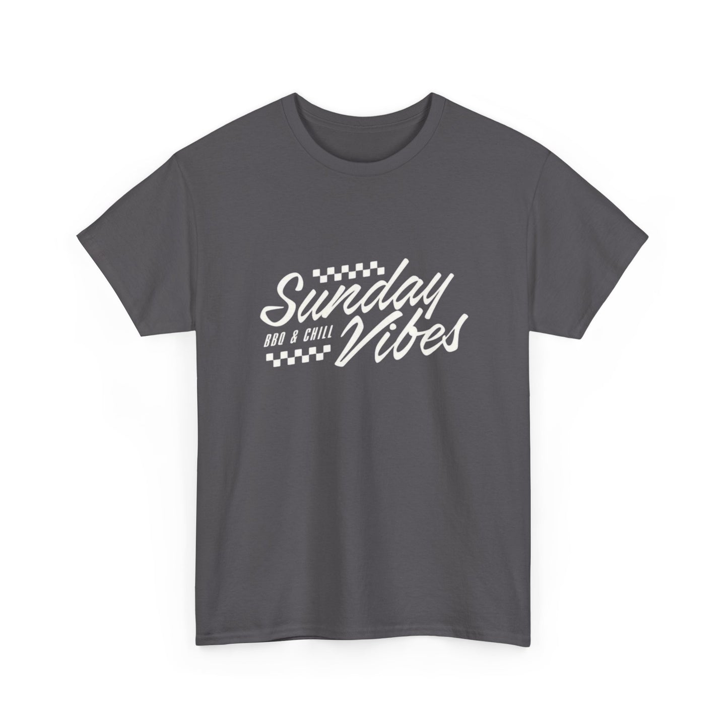 Sunday Vibes BBQ And Chill Graphic T Shirt Unisex Heavy Cotton Tee