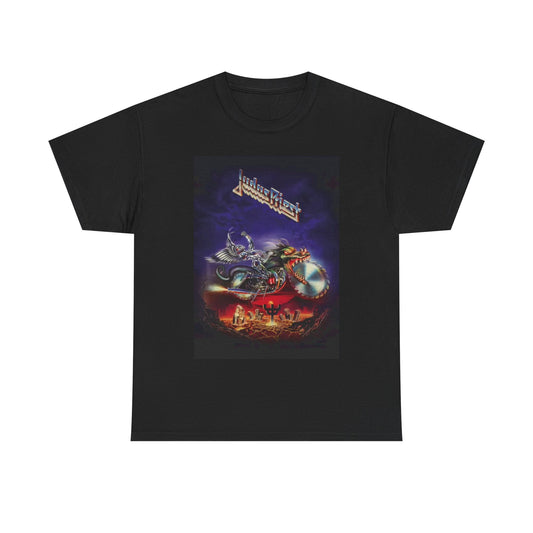 Judas Priest Shirt Vintage graphic neon harley rock Unisex Heavy Cotton Tee
