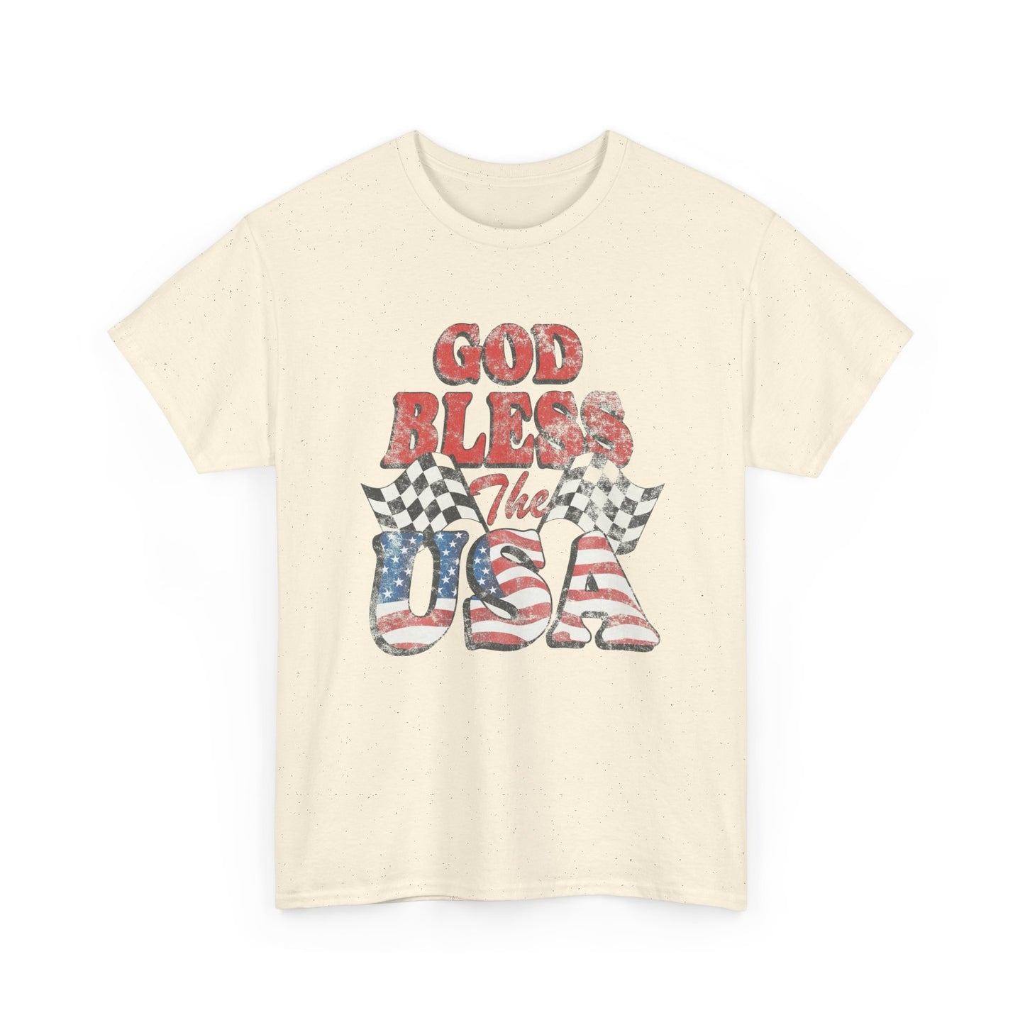 God Bless The USA Graphic T Shirt NEW Unisex Heavy Cotton Tee