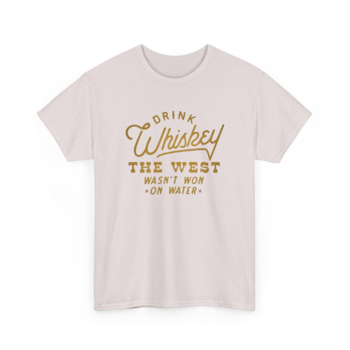 Drink Whiskey Graphic T Shirt Men's Classic Retro Heavy Cotton Tee