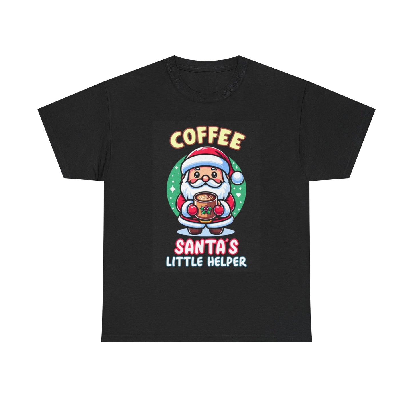Coffee Santas Little Helper T Shirt Unisex Heavy Cotton Tee