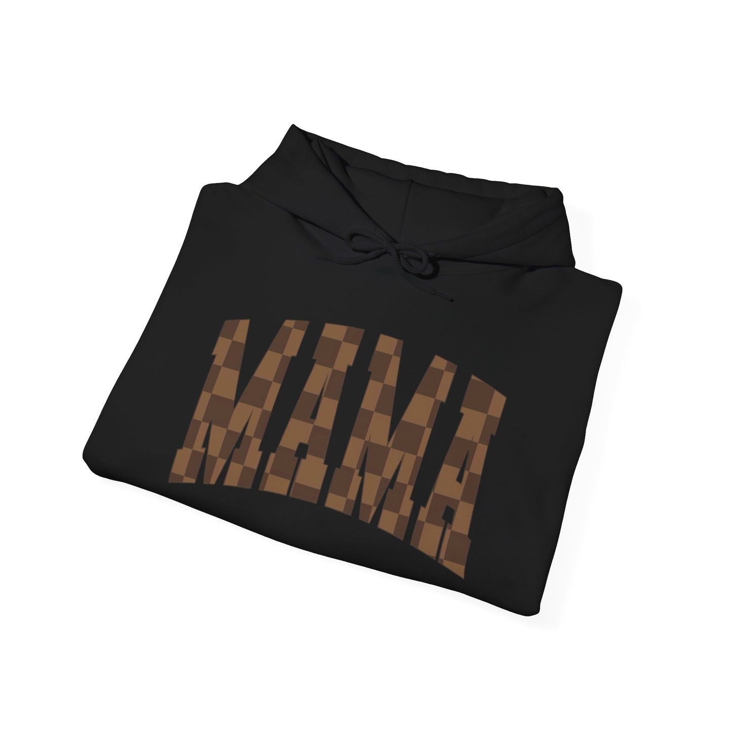 Mama Womens Checkered Graphic Hoodie Hooded Sweatshirt