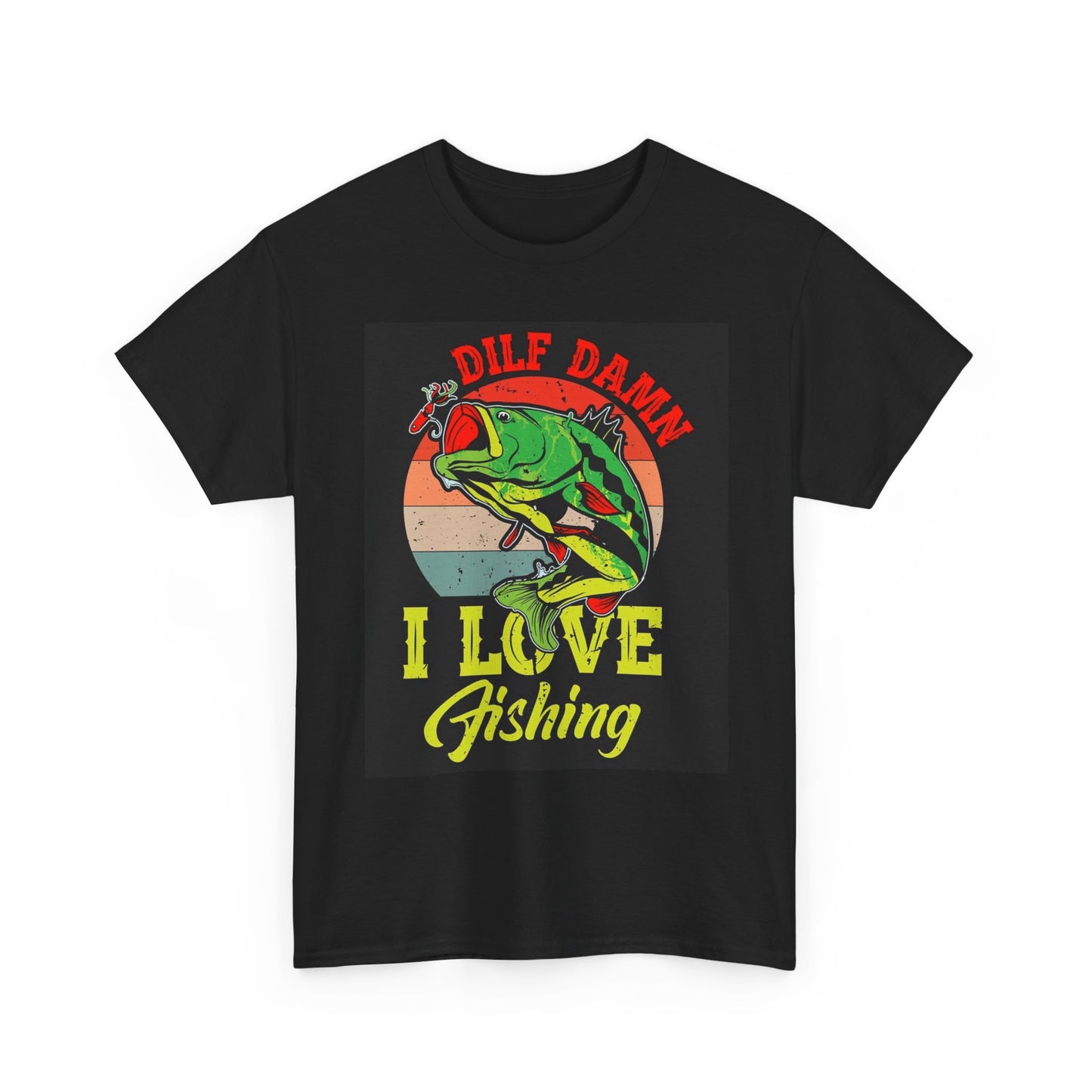 Damn I Love Fishing Graphic T Shirt Unisex Heavy Cotton Tee