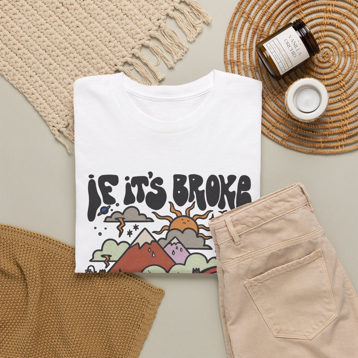 If Its Broke Go Out And Vote Graphic T Shirt Men's Heavy Cotton Tee