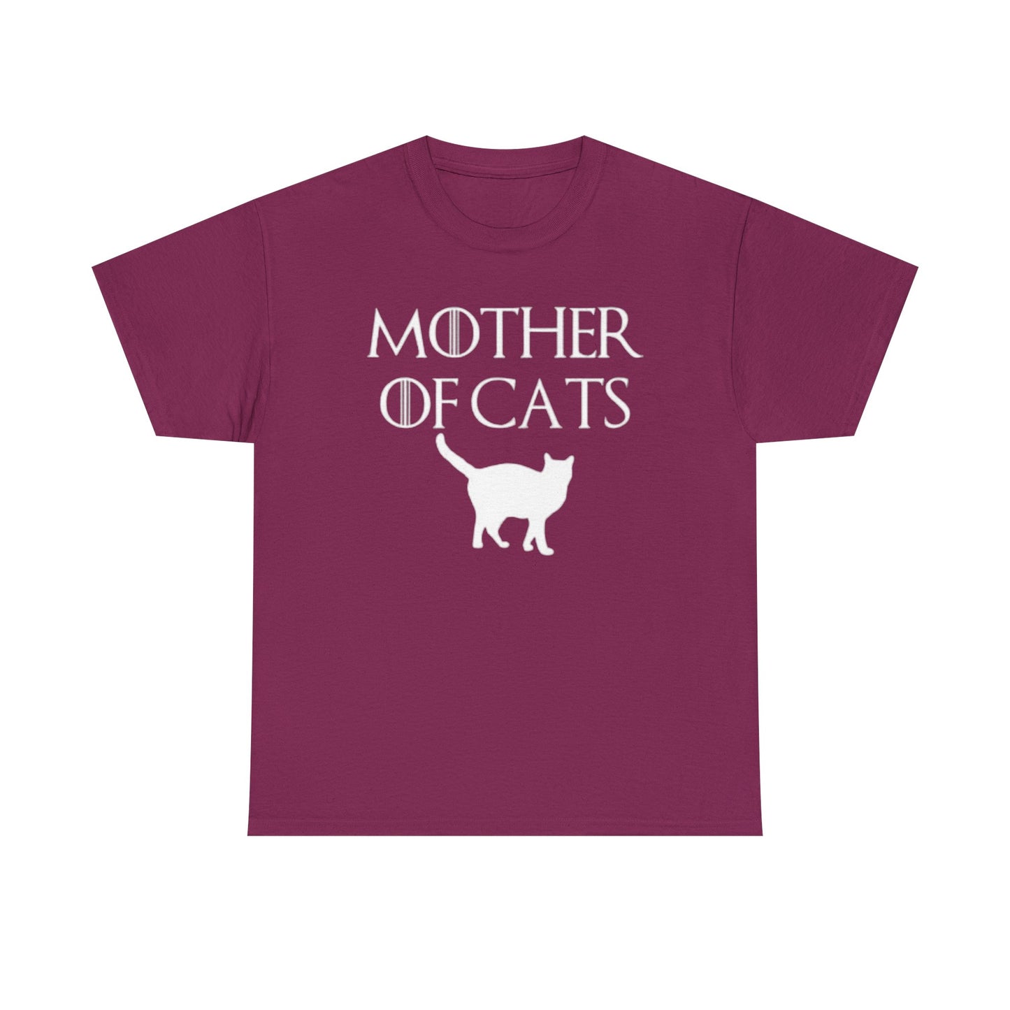 Mother Of Cats Funny Graphic T Shirt Cat Lover Kittens Unisex Heavy Cotton Tee