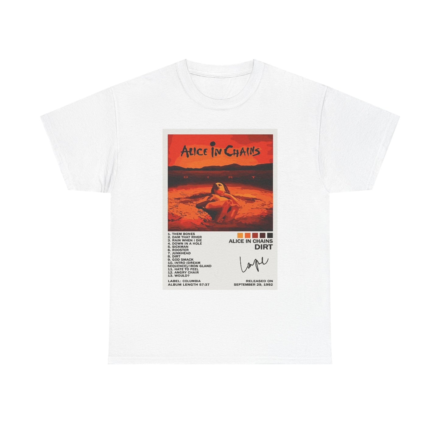 Alice In Chains Graphic T Shirt Vintage Rock Band Unisex Heavy Cotton Tee