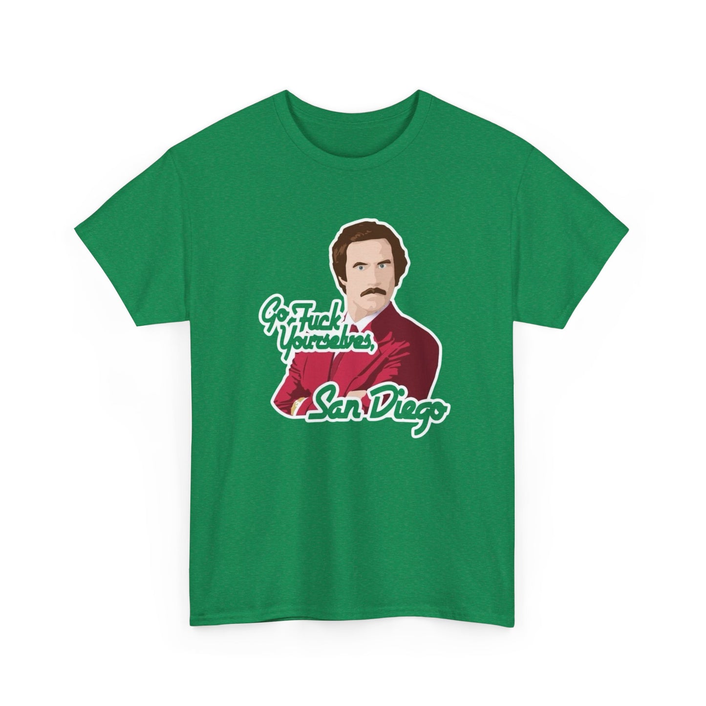 Anchorman Ron Burgundy San Diego Graphic T Shirt Unisex Heavy Cotton Tee