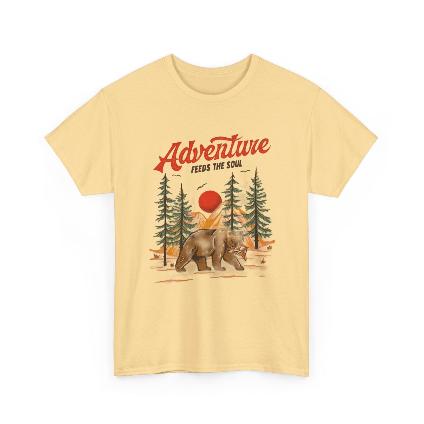 Adventure Feeds The Soul Graphic T Shirt Unisex Heavy Cotton Tee