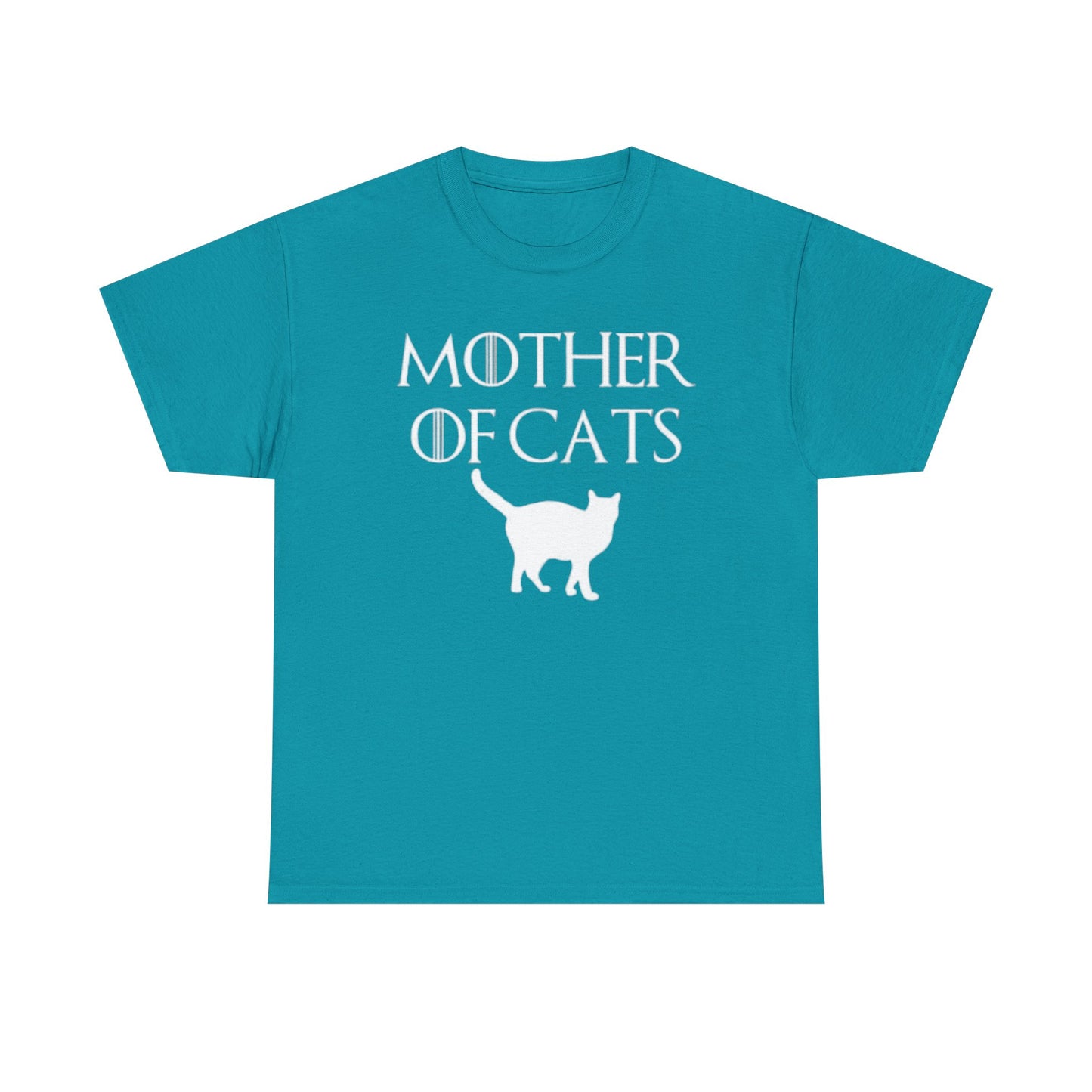 Mother Of Cats Funny Graphic T Shirt Cat Lover Kittens Unisex Heavy Cotton Tee
