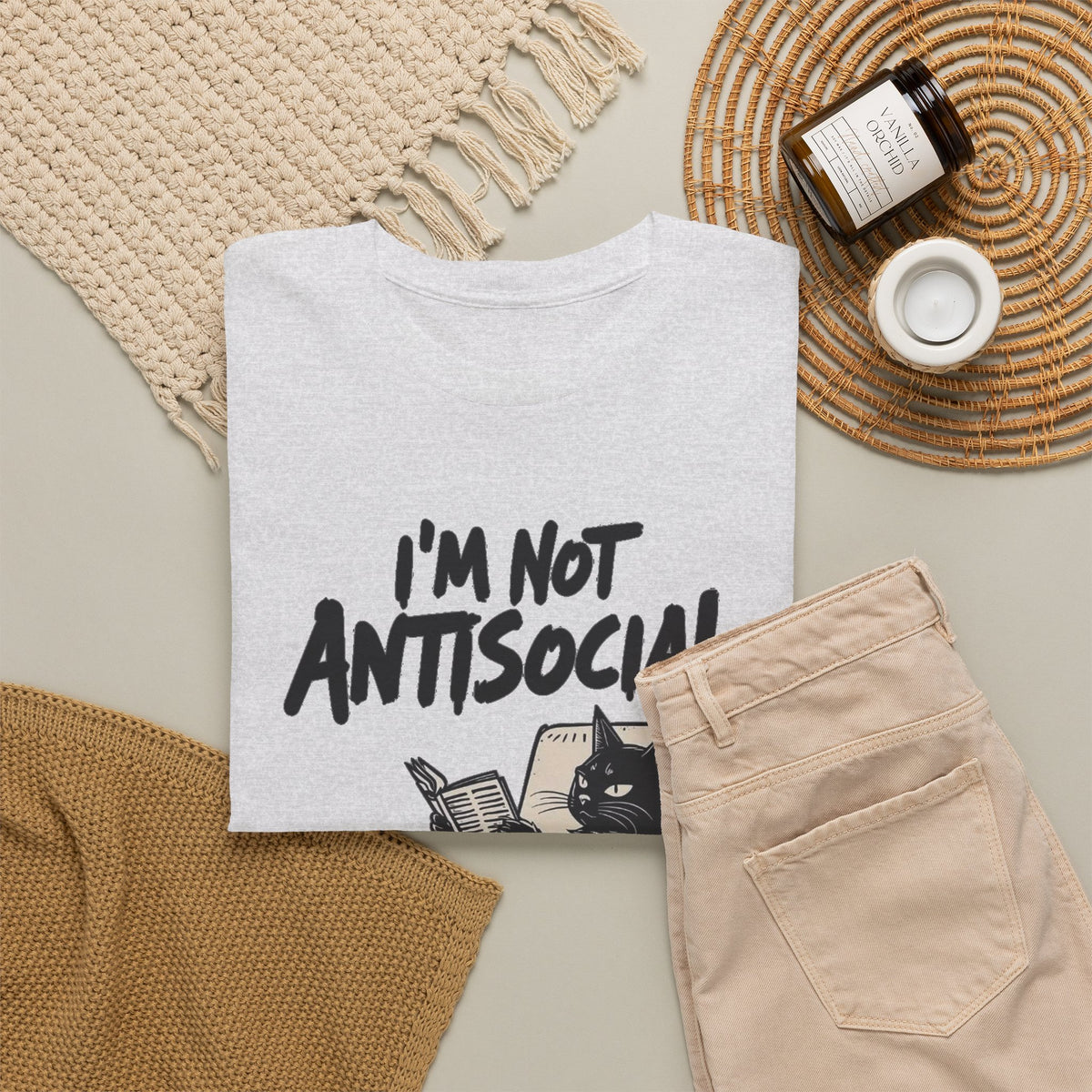 I'm Not Antisocial I'm Anti-Stupid Chair Graphic T-Shirt Men's Tee