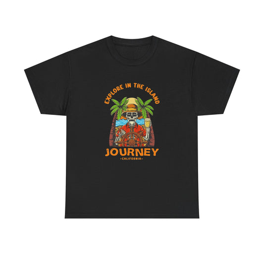 Explore The Island California Graphic T Shirt Unisex Heavy Cotton Tee New Gift