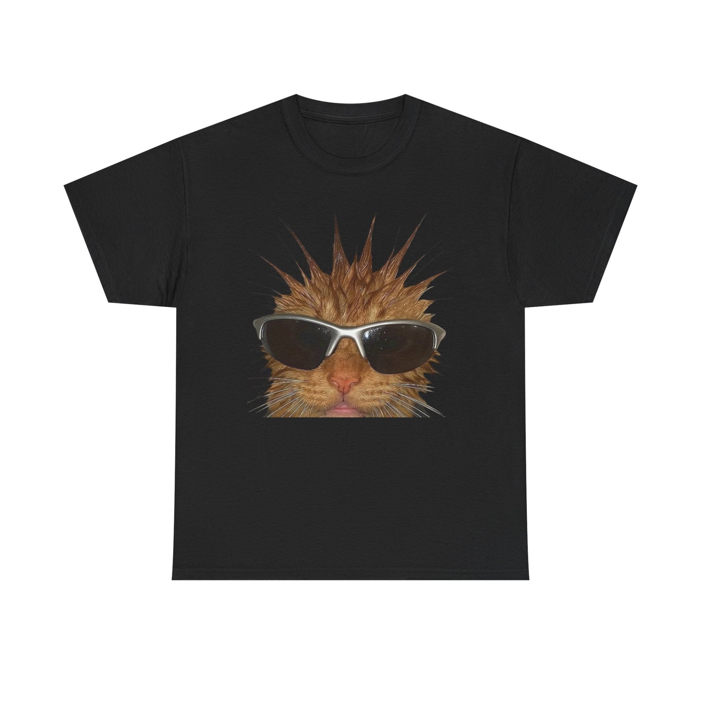 Funny Cat Graphic T Shirt Unisex Heavy Cotton Tee