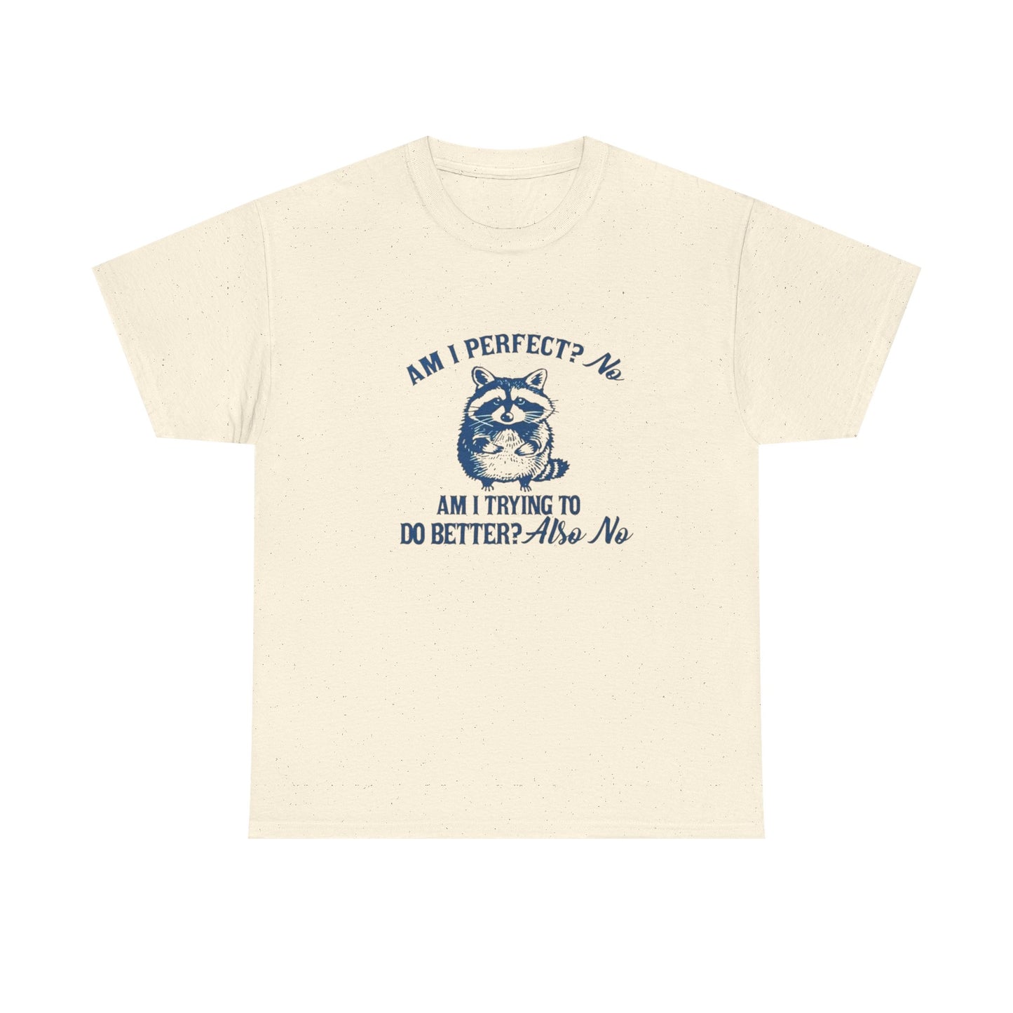 Am I Perfect No Funny Graphic T Shirt NEW Heavy Cotton Tee