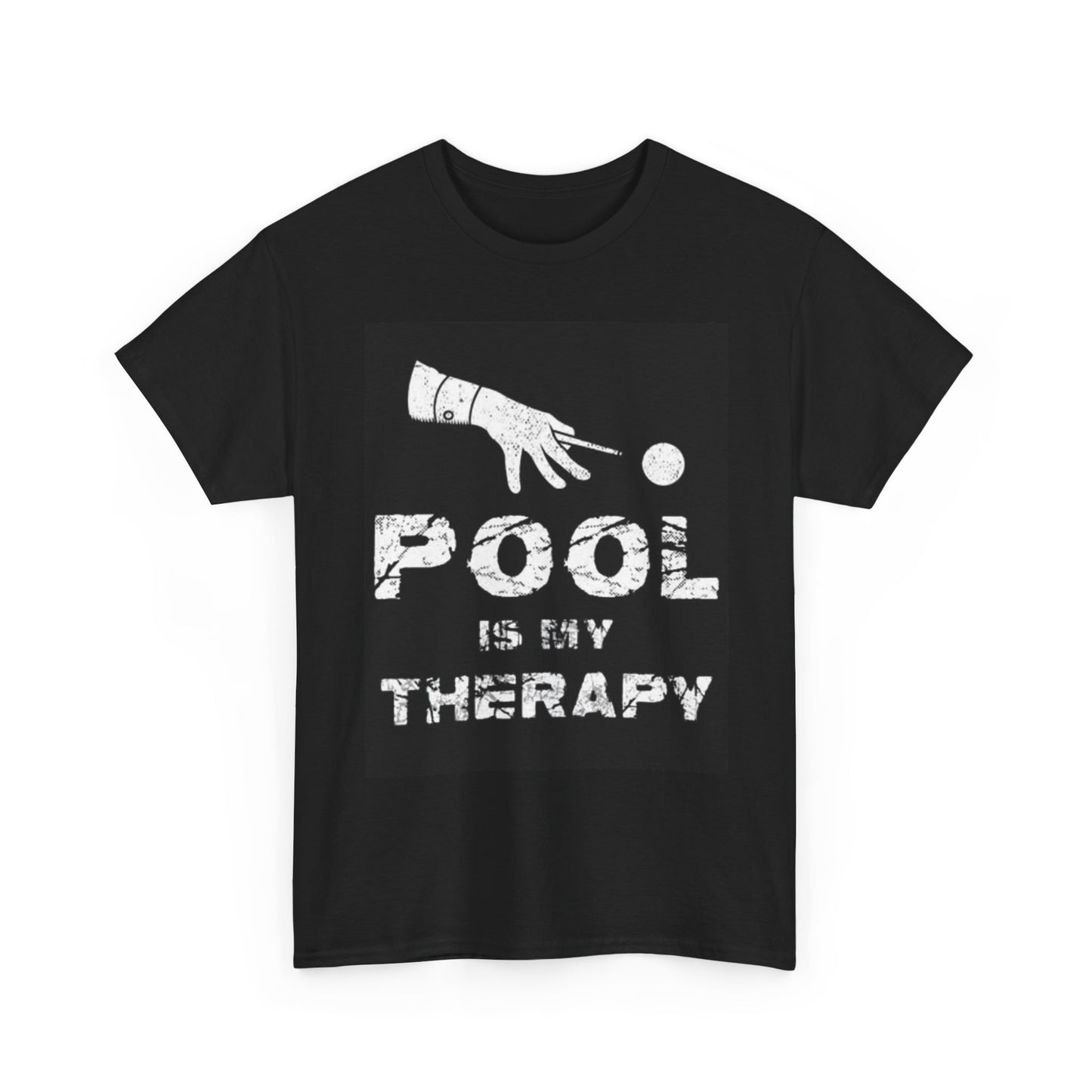 Pool Is My Therapy Graphic Shirt Vintage Retro Funny Unisex Heavy Cotton Tee