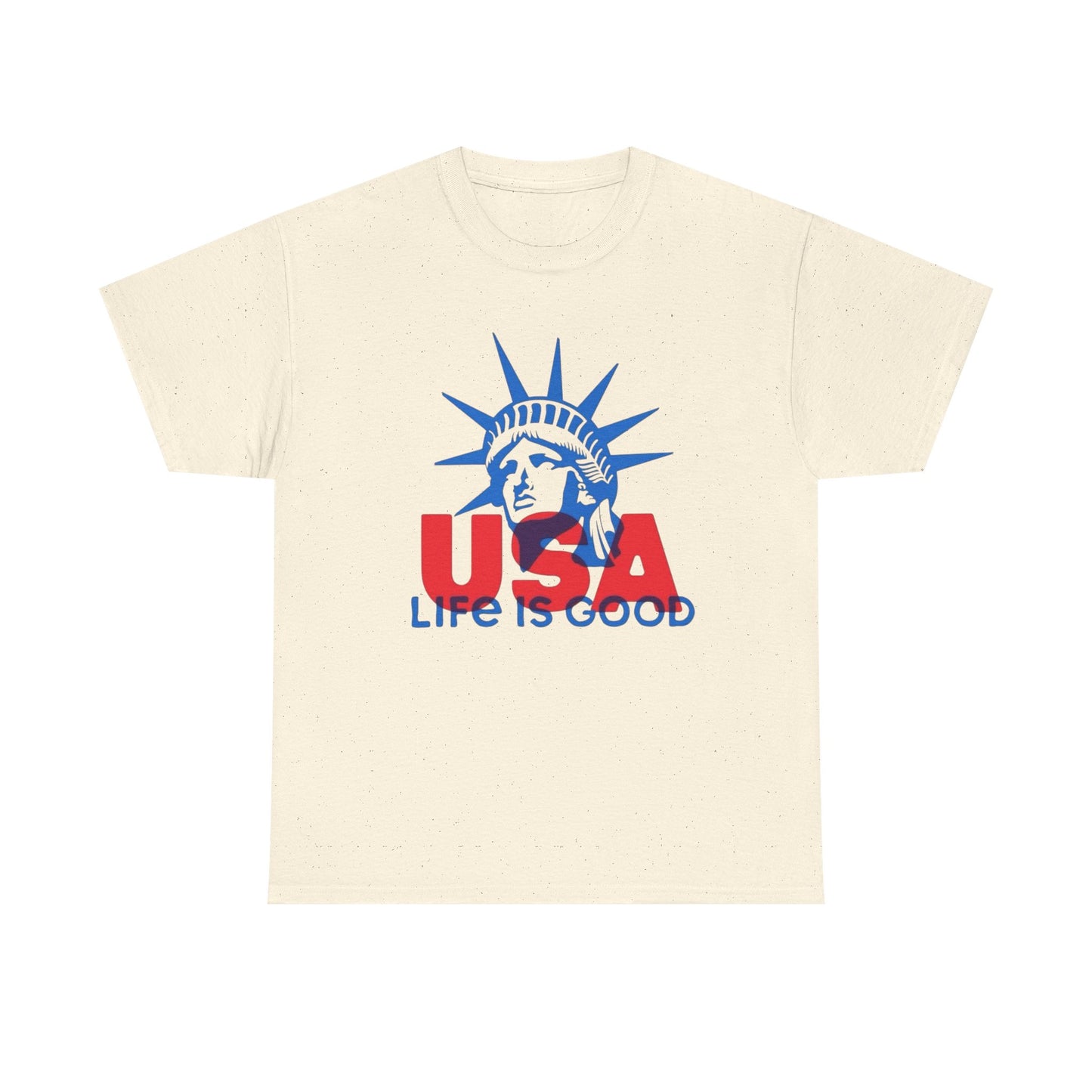 USA Life Is Good Graphic T Shirt NEW ADULT TEE Cotton