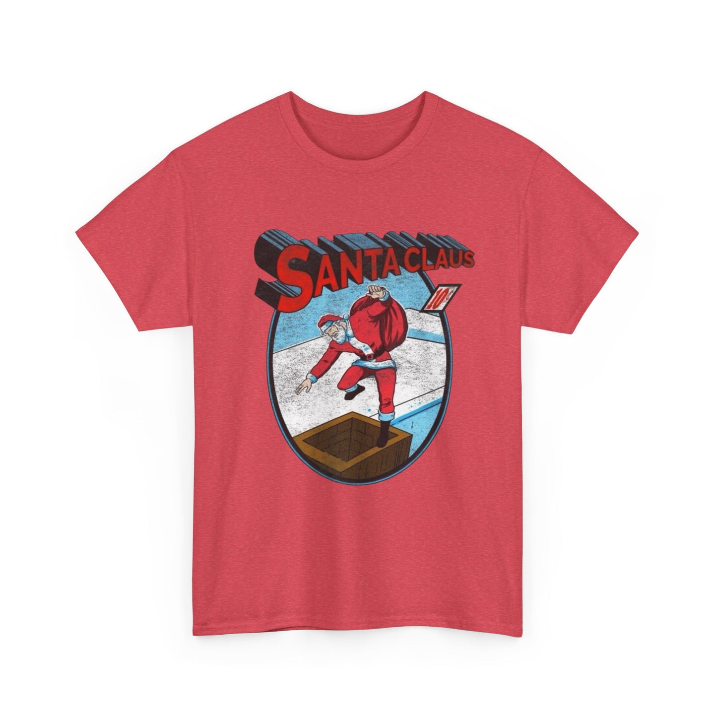 Santa Clause Christmas Superhero Graphic T Shirt NEW Unisex Heavy Cotton Tee