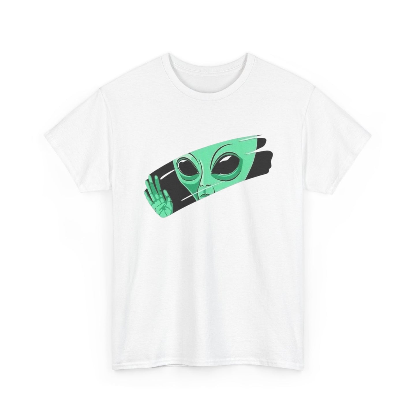 Aliens Watching Us Graphic T Shirt Men's Heavy Cotton Tee
