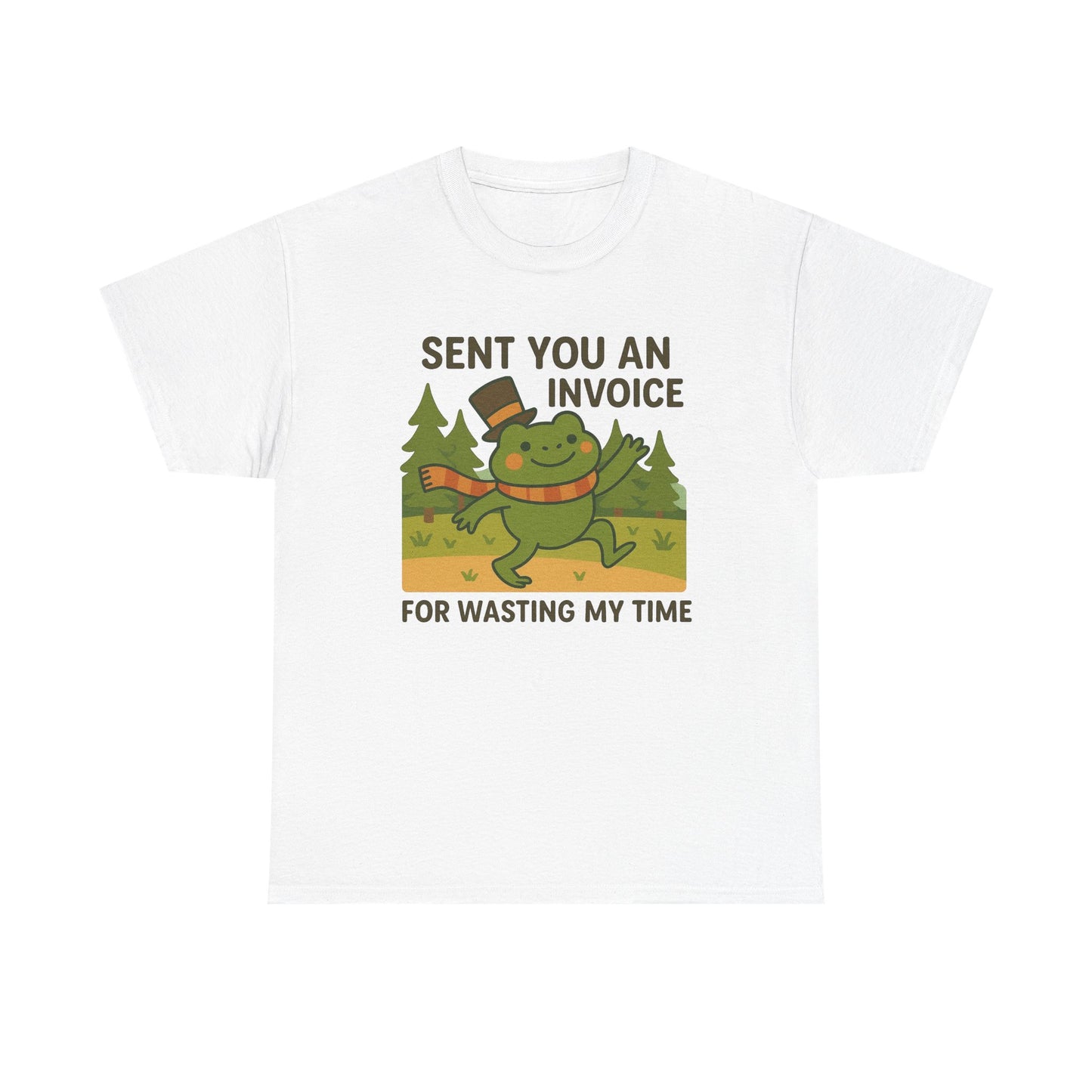 Don't Waste My Time Funny Frog Graphic T Shirt Men's Heavy Cotton Tee