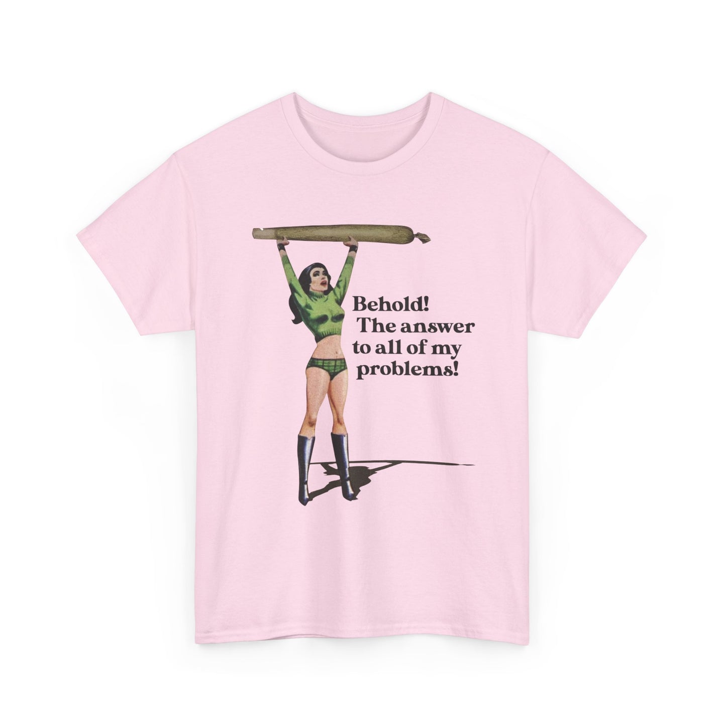 The Answer To All My Problems Weed Graphic T-Shirt Womens Comfy Cotton Tee NEW