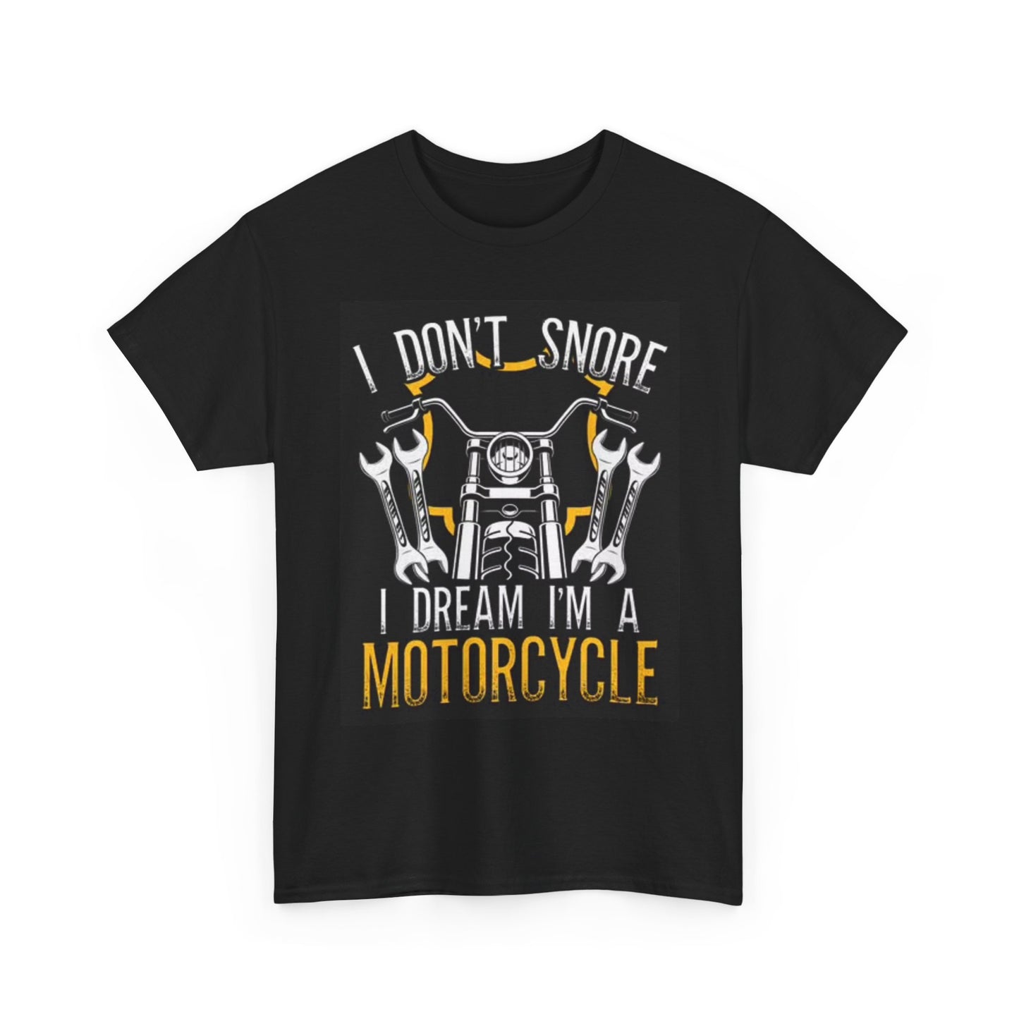 I Dream In Motorcycle Graphic T Shirt Funny Bikes Unisex Heavy Cotton Tee