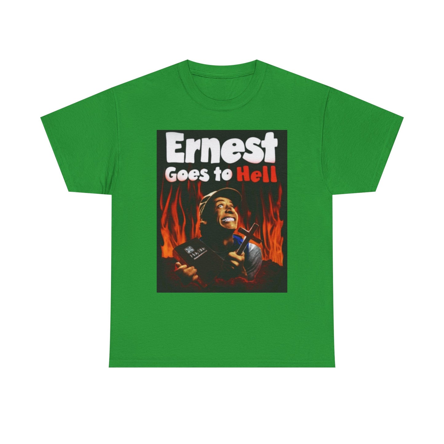 Ernest Goes To Hell Graphic T Shirt Funny Vintage Poster Unisex Heavy Cotton Tee
