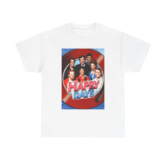 Happy Days Graphic T Shirt Vintage Tv Series Retro Unisex Heavy Cotton Tee