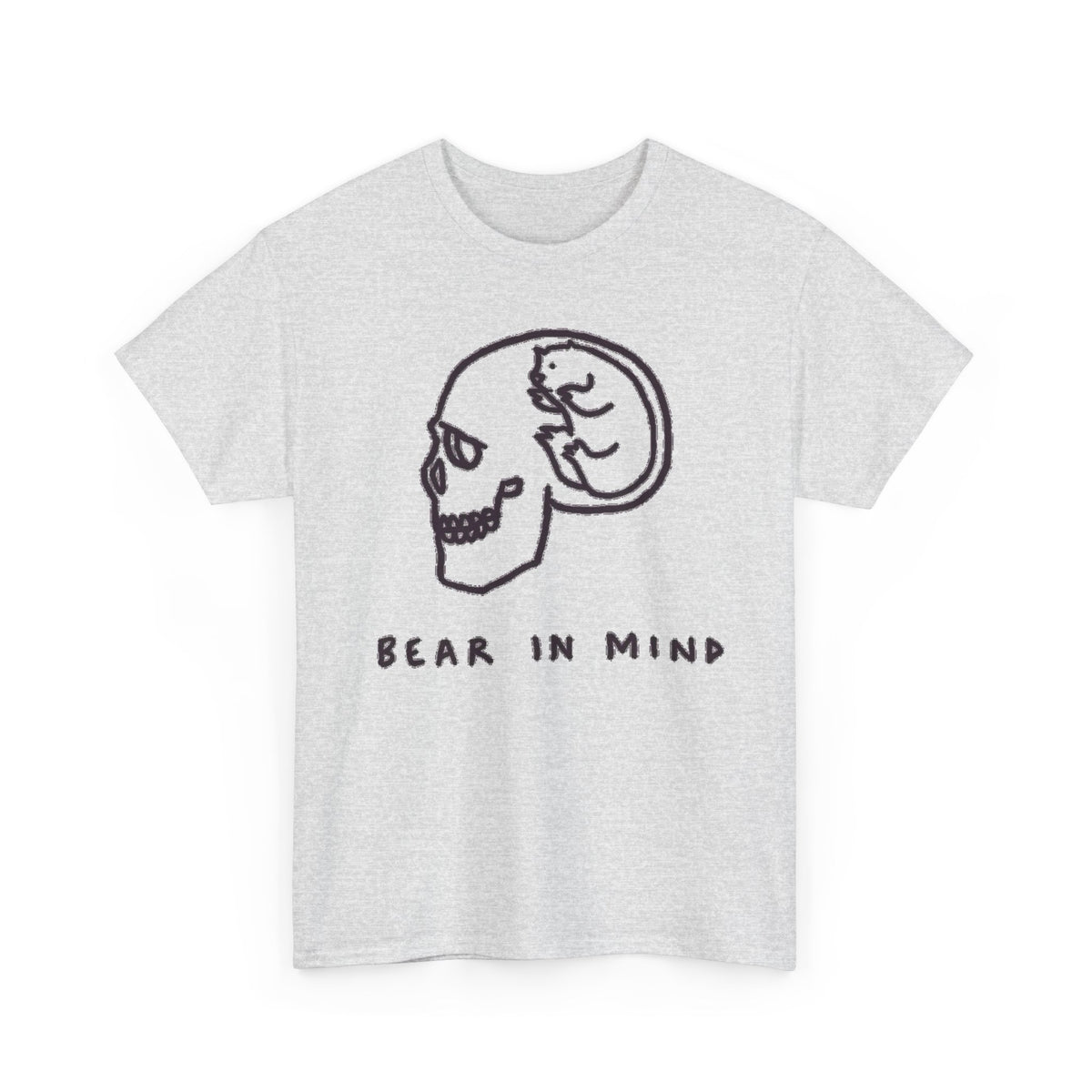 Bear in Mind Skull Graphic T-Shirt Funny Men's Tee