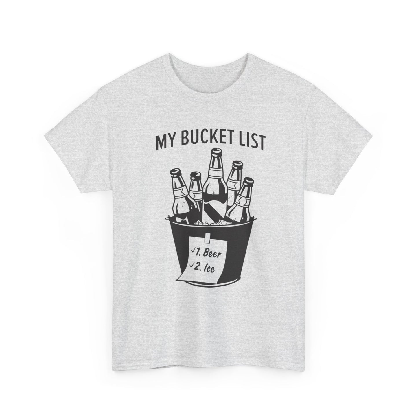 My Bucket List Beer And Ice Graphic T Shirt ADULT NEW