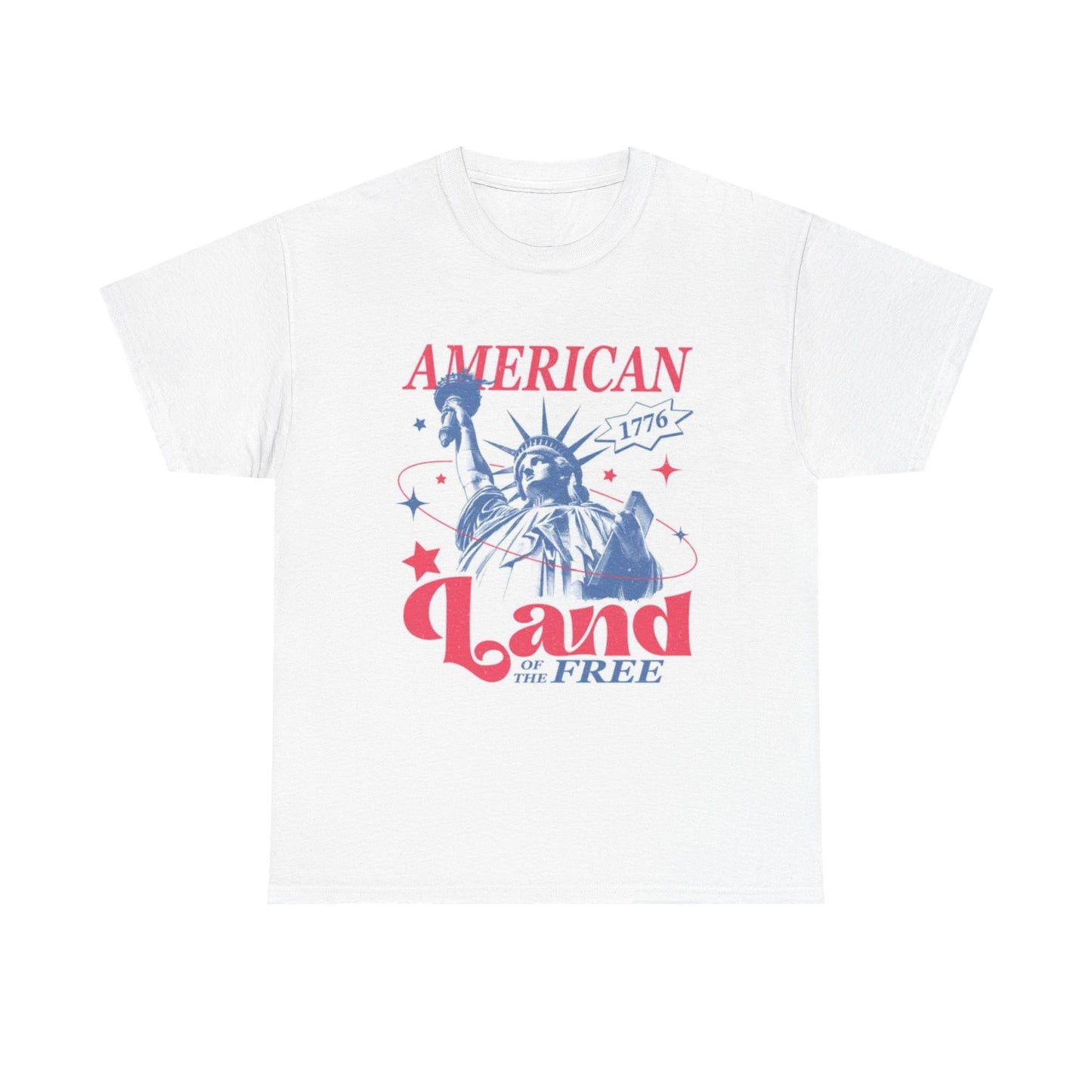 American Land Of The Free Graphic T Shirt Unisex Heavy Cotton Tee