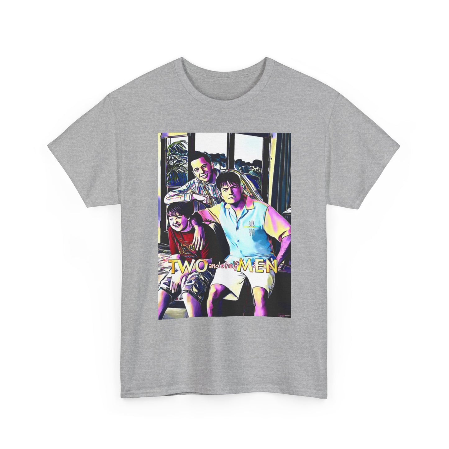 Two And A Half Men T Shirt BRAND NEW Apparel Unisex Heavy Cotton Tee
