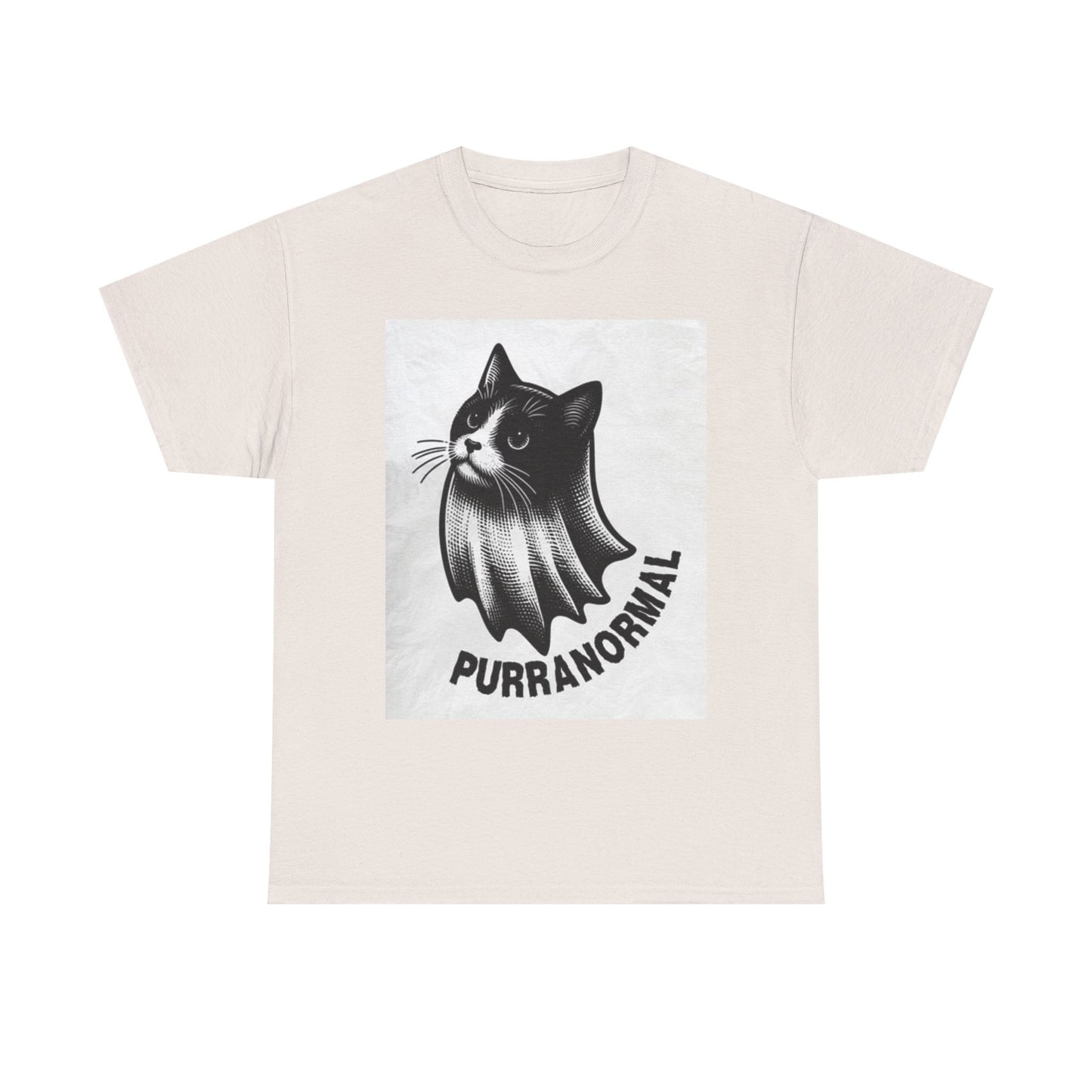 Paranormal T Shirt Funny Cat Graphic Kittens Humor Unisex Heavy Cotton Tee