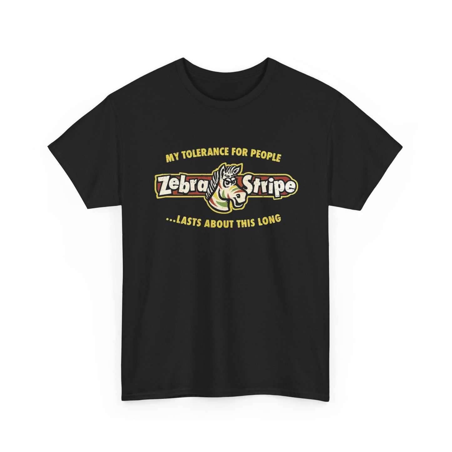 Zebra Stripe Fruit Gum T Shirt Vintage Graphic Retro 90s Unisex Heavy Cotton Tee