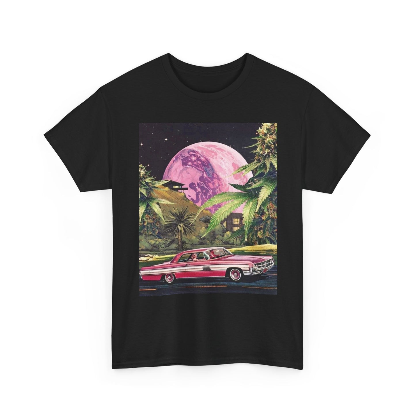 Weed Lowrider Impala Graphic T Shirt Unisex Heavy Cotton Tee