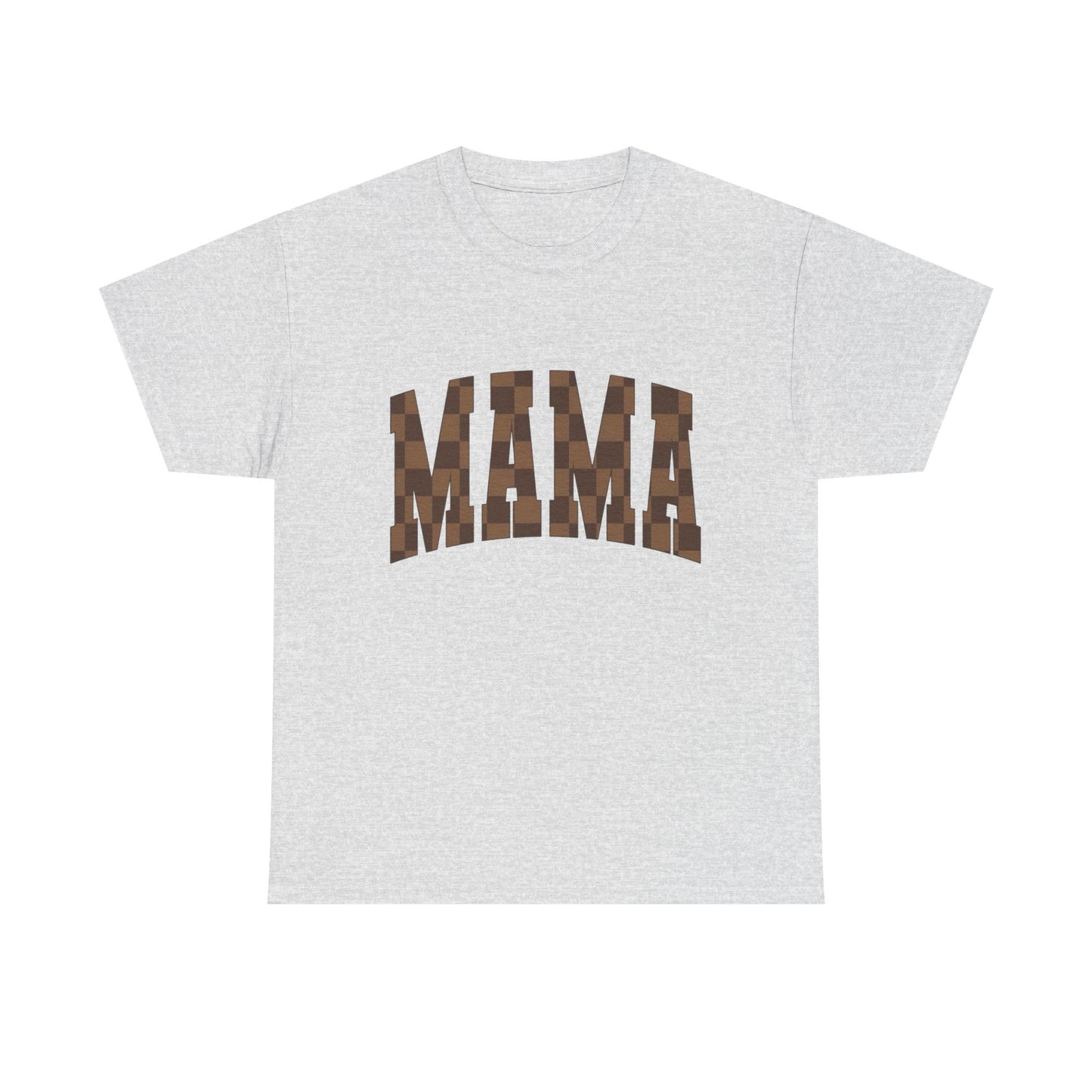 Mama Brown Checkered Pattern Graphic T Shirt NEW ADULT