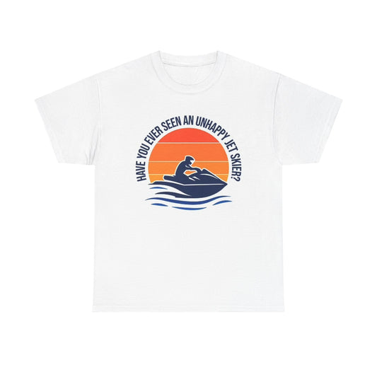 Unhappy Jet Skier Graphic T Shirt jet Ski Boats Lake Unisex Heavy Cotton Tee