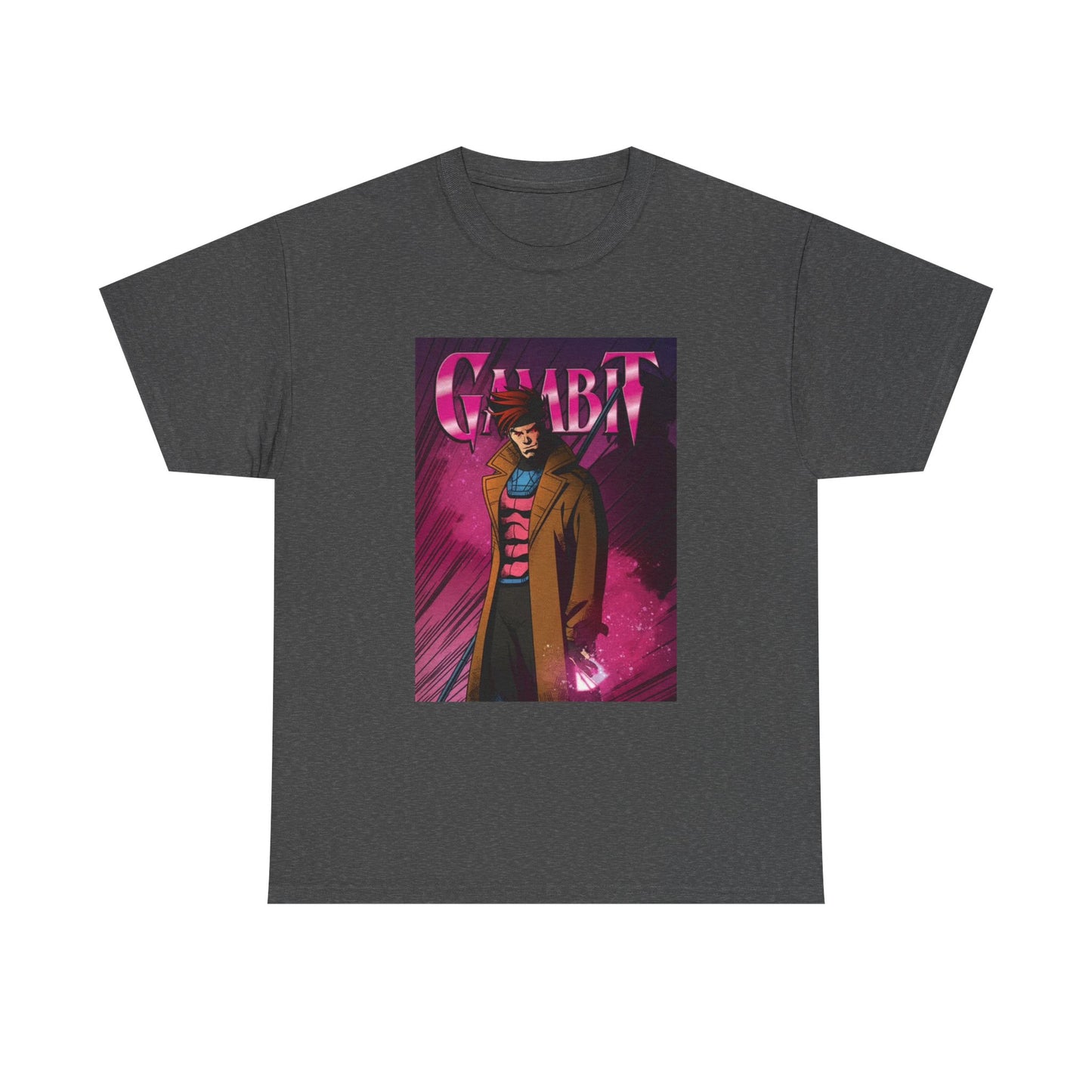 Gambit Tshirt Vintage Anime Cartoon Graphic Neon Unisex Heavy Cotton Tee