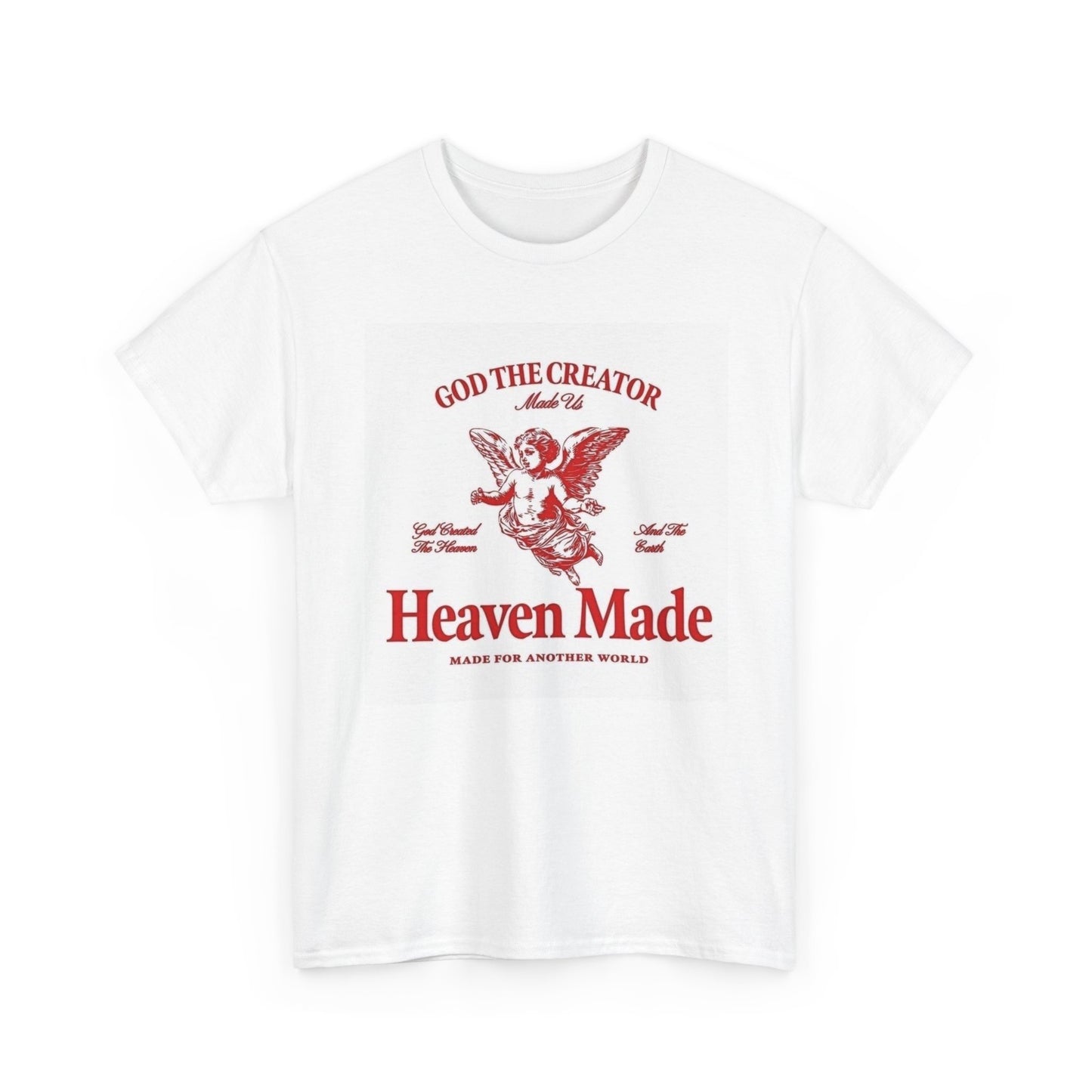 Heaven Made Graphic T Shirt Vintage Heavy Cotton Tee