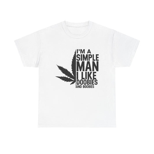 Doobies And Boobies Funny Weed T-Shirt Unisex Heavy Cotton Tee Gift New