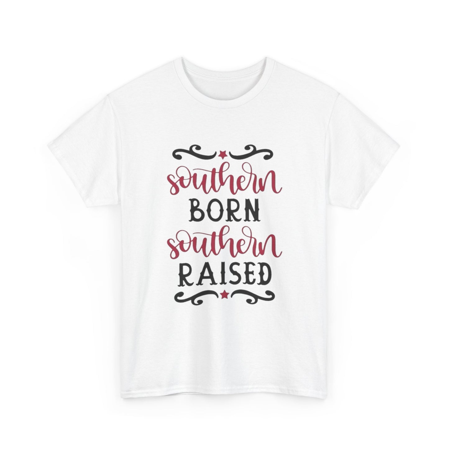 Southern Born Southern Raised Graphic T Shirt Unisex Heavy Cotton Tee Gift