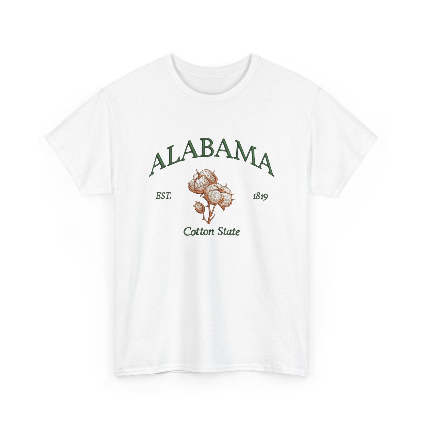 Alabama Cotton State Graphic T Shirt NEW Unisex Heavy Cotton Tee