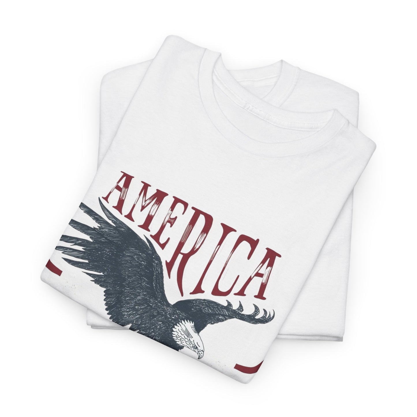 Home Of The Brave USA Retro Graphic T Shirt Men's Heavy Cotton Tee