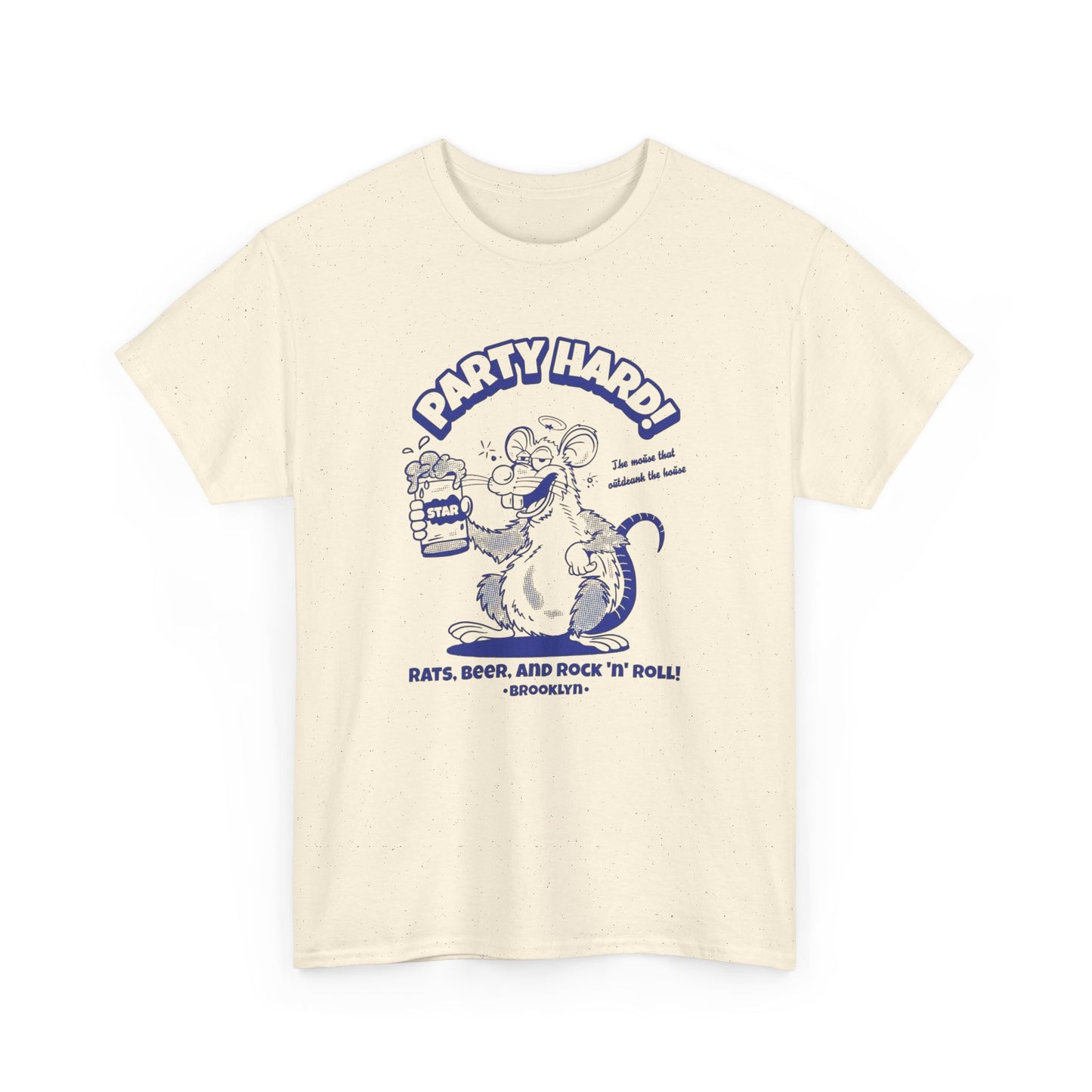 Party Hard Rats And Beers Graphic T-Shirt Comfy Cotton Tee Brand NEW