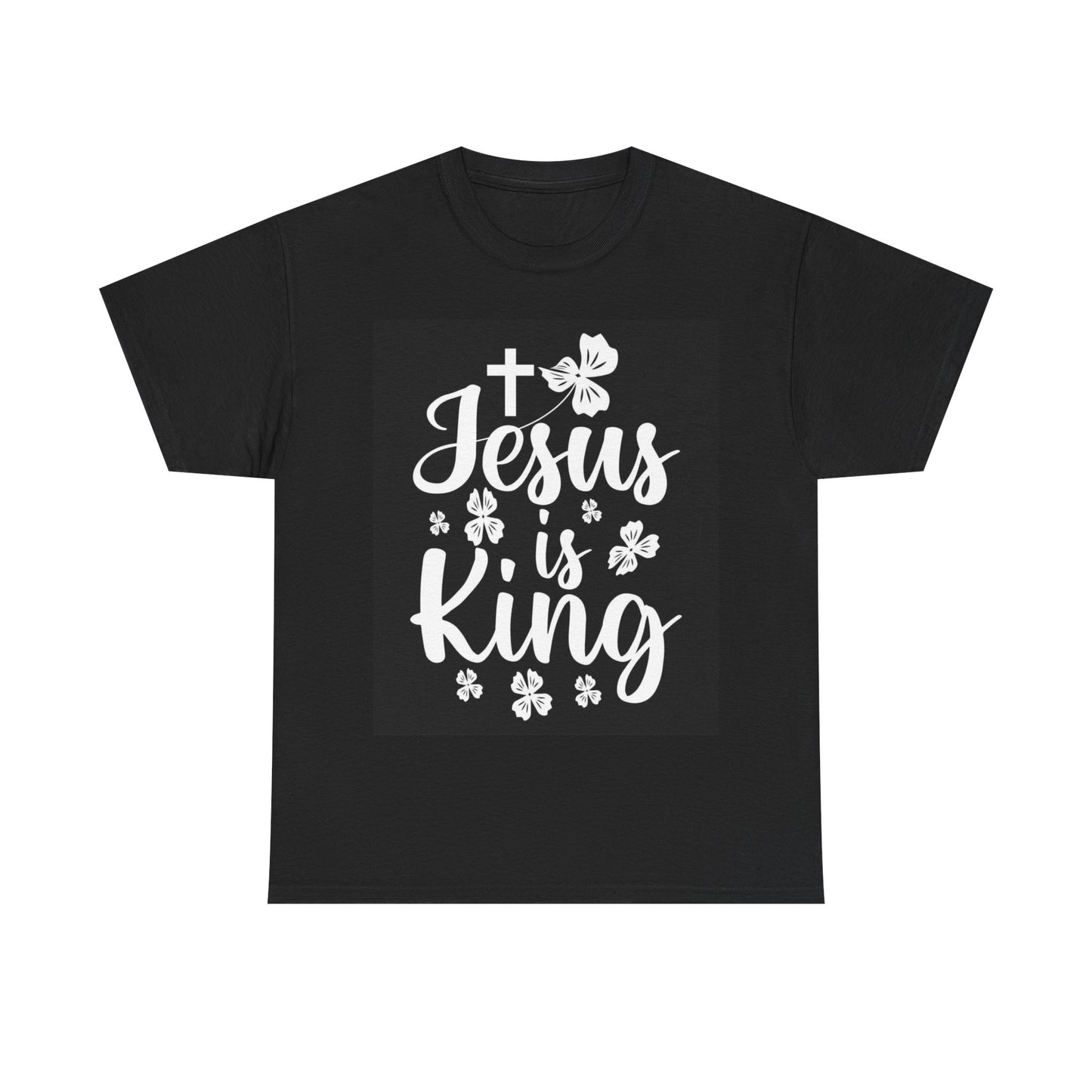 Jesus is King Tshirt Religious Graphic Unisex Heavy cotton Tee