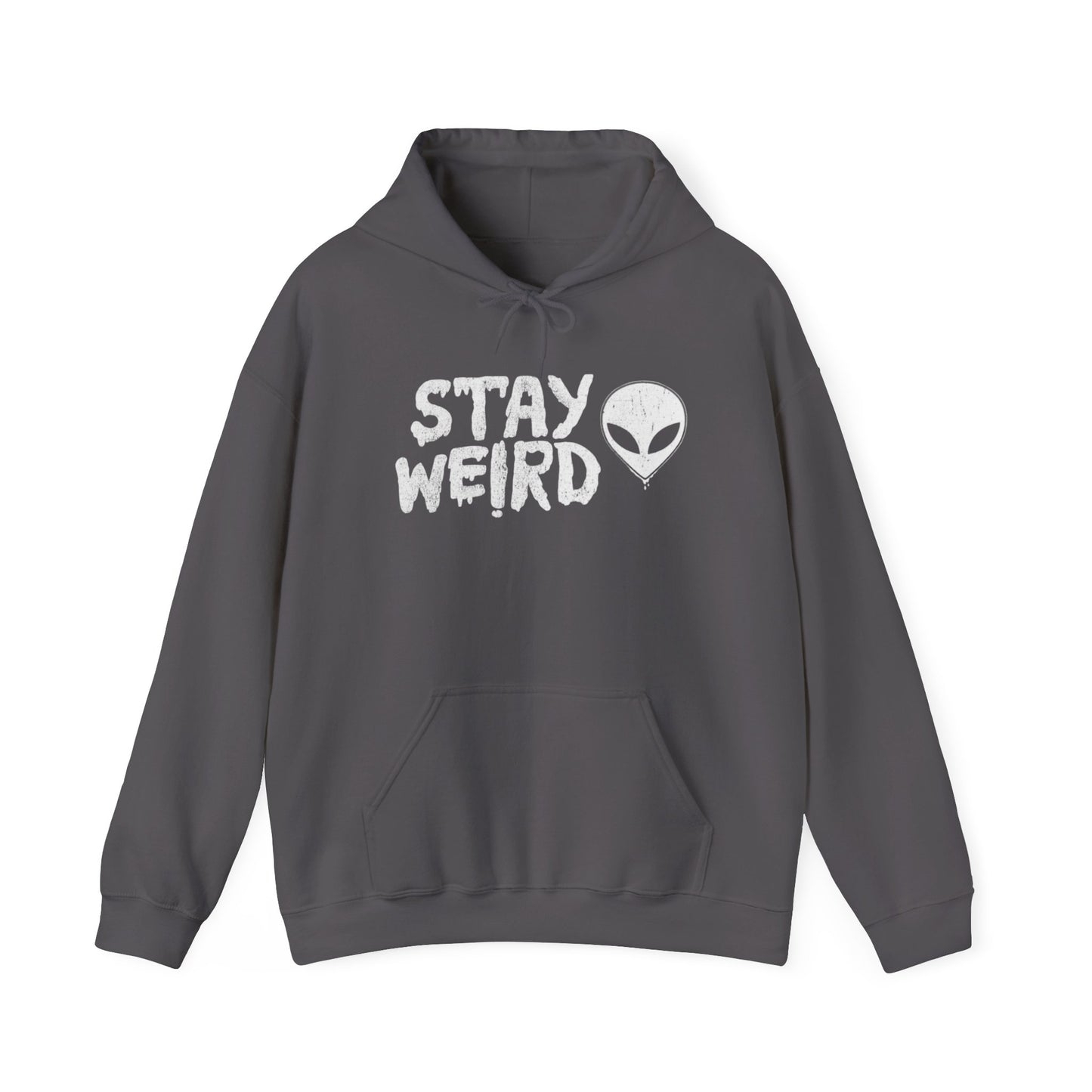 Stay Weird Funny Aliens Graphic Hoodie Unisex Heavy Blend™ Hooded Sweatshirt